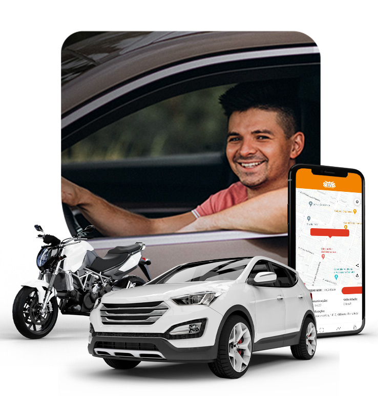 Rastreamento da Servis é ideal para carros e motos e o condutor acompanha tudo pelo celular